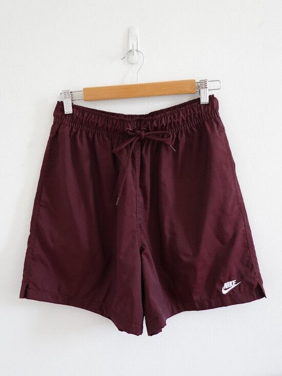 Nike Pants - Nike Club Woven Flow Shorts - Burgundy